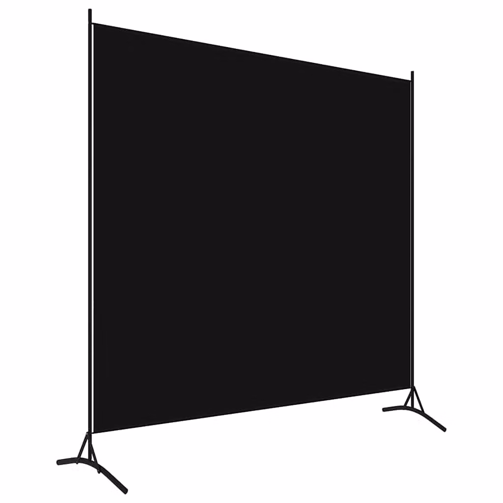 Paravento moderno vidaXL in tessuto nero H: 180 cm x L: 175 cm – 1