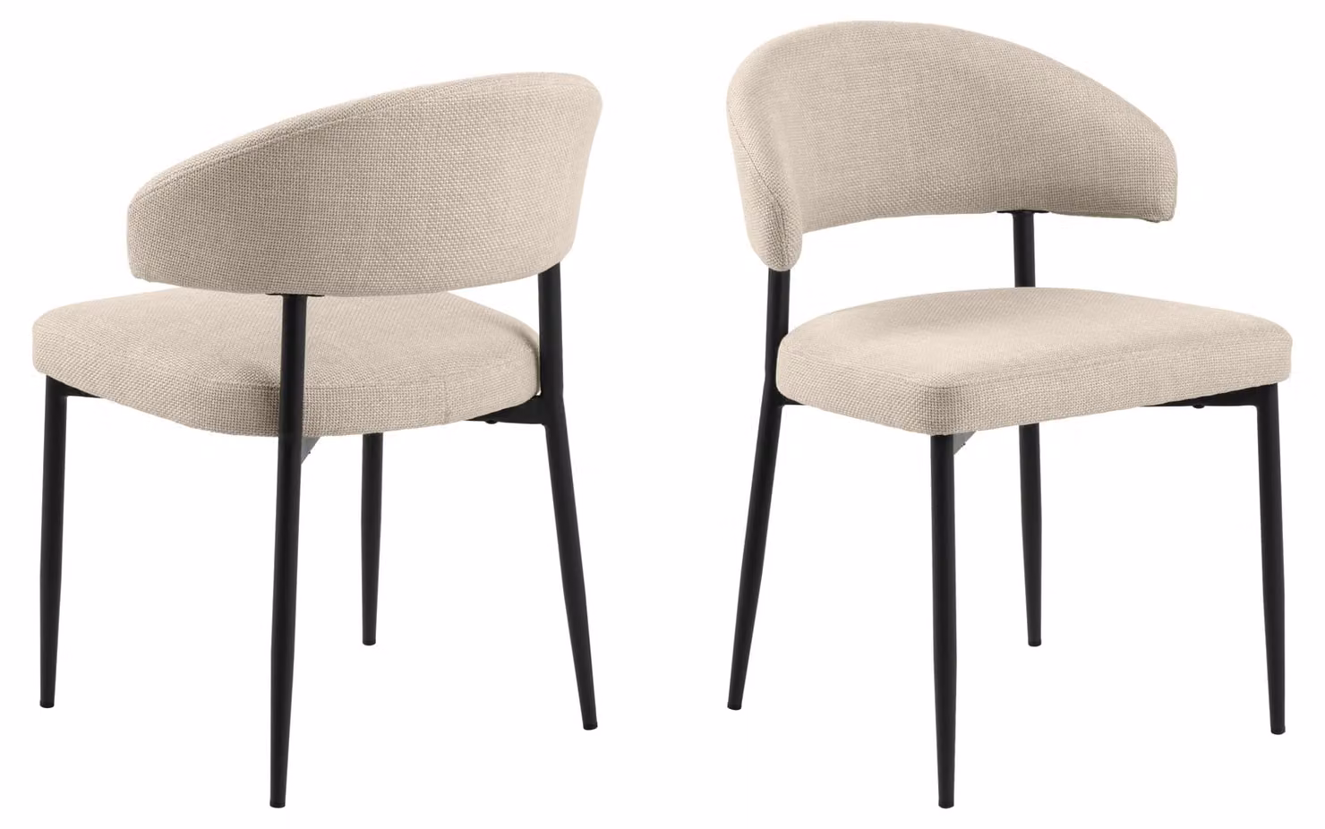 Sedia da pranzo Edina beige.