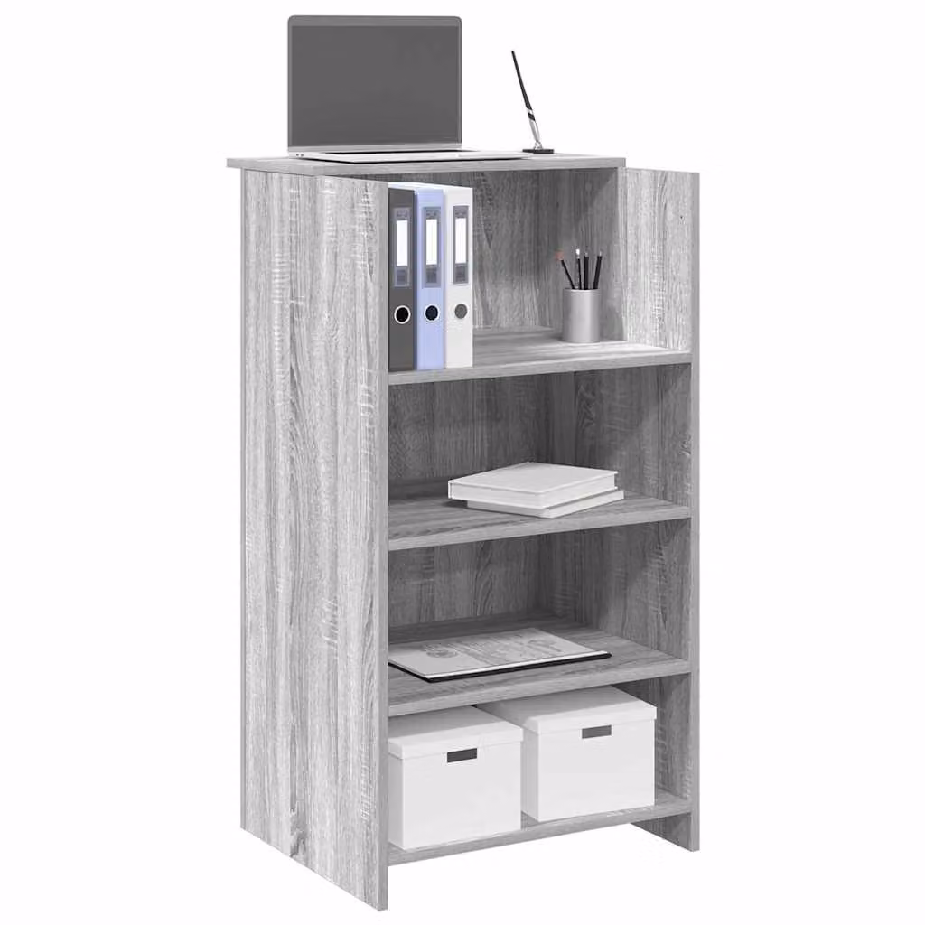 vidaXL Banco Reception in Legno Multistrato Grigio Sonoma L/P/H: 55 x 50 x 103,5 cm