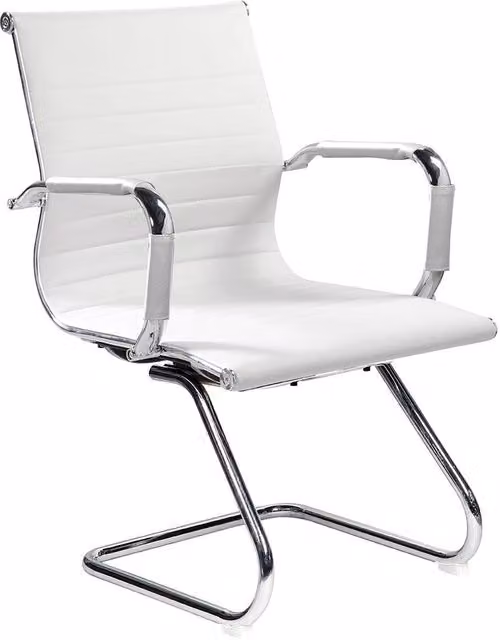 Sedia Poltrona Attesa da Ufficio in Similpelle Tosini Dallas Bianco