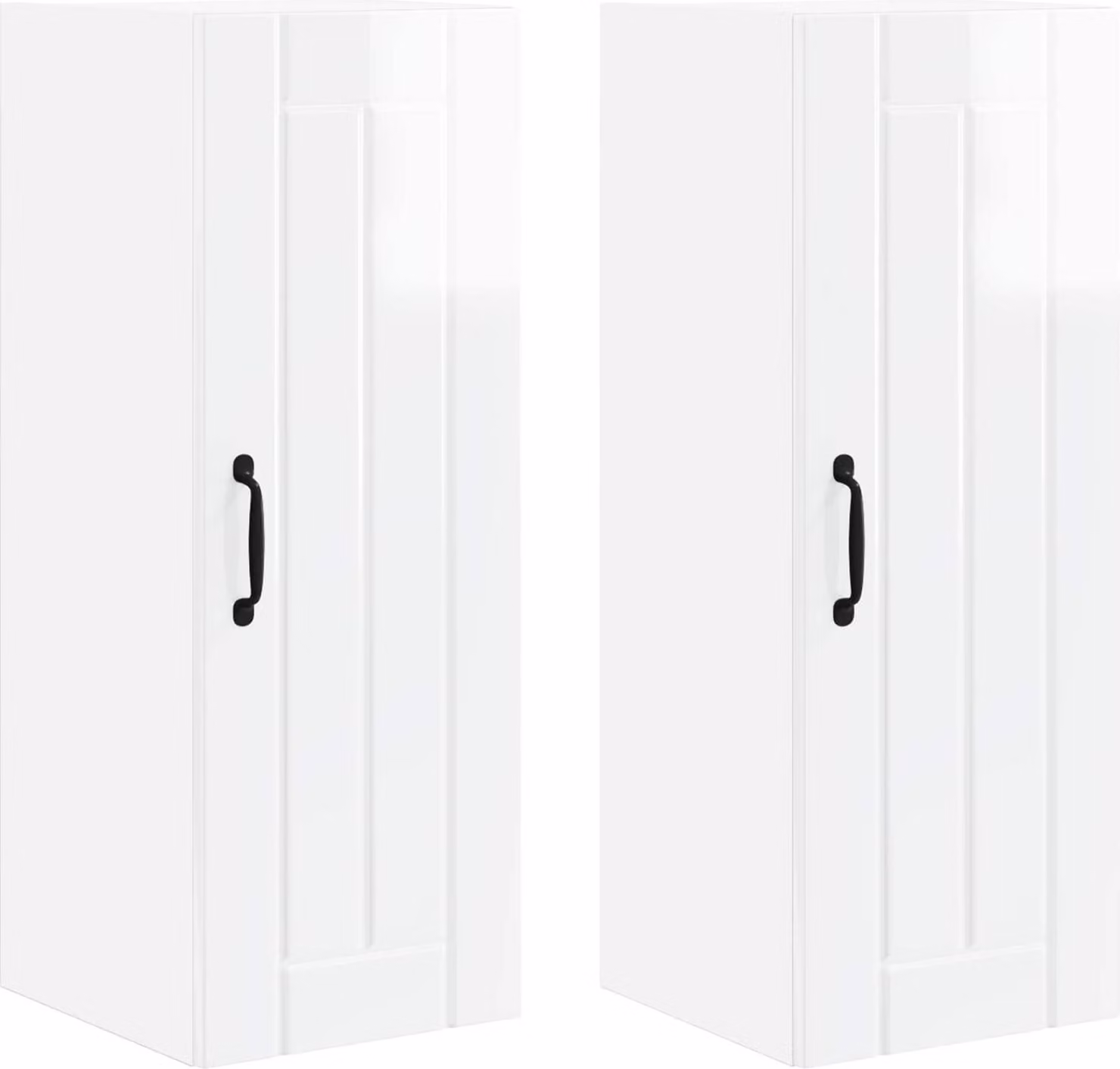 Armadietto a muro LUCCA 2 pcs Bianco Lucido 30 x 31 x 80 cm