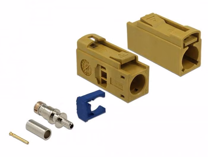 DELOCK FAKRA K Buchse 25mm lang zum Crimpen