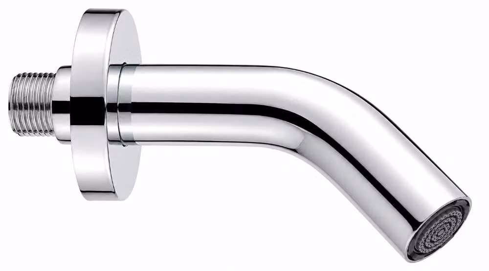 Schläfer 137220 | Soffione doccia a Parete Inclinato 45° Pulsify in ottone cromato con ugelli orientabili diam 26 mm, L. 135 mm, Attacchi Universali 1/2"G , Braccio Doccia con Soffione