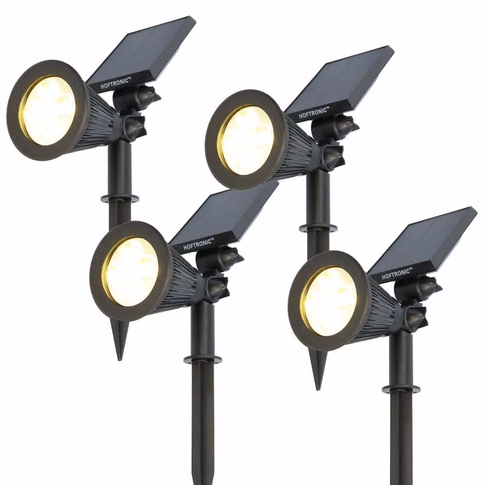 Lampada solare da terra - Impermeabile IP65 - Luce invernale - 12 ore di autonomia - 3 modalità luminose