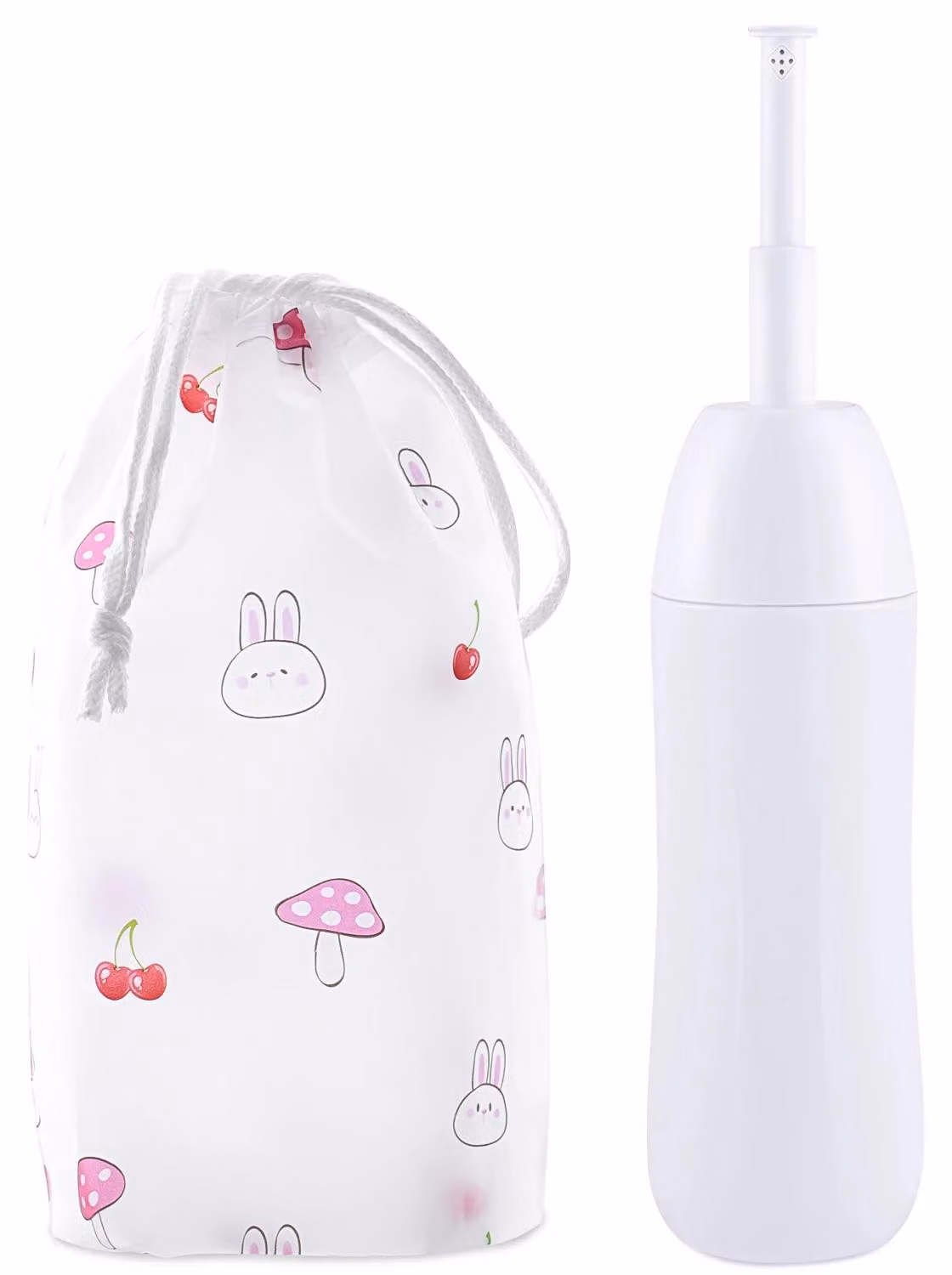 Bidet portatile, design ergonomico, materiale ecologico, colore bianco