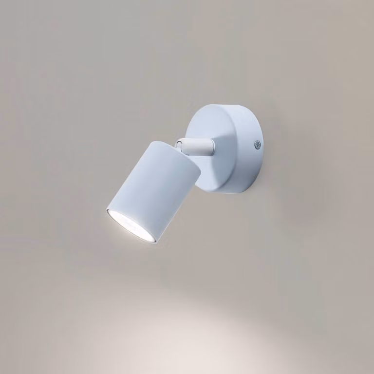 Faretto da parete Livia, blu, 13 cm, metallo, regolabile, GU10 Livia TK Lighting, dimmerabile, Blu, Cameretta, Metallo, Faretto alogeno