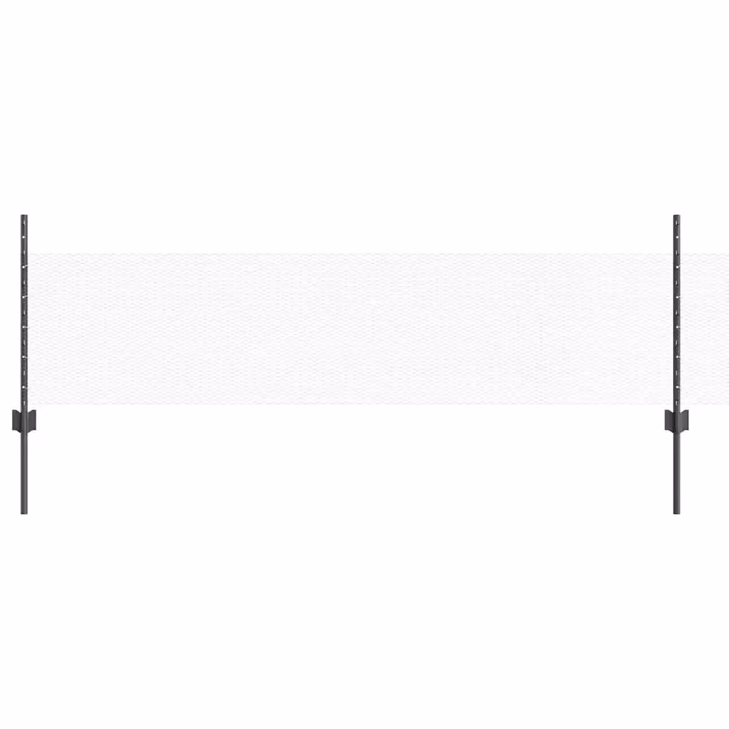 Recinzione esagonale con palo vidaxl in acciaio e PVC grigio, L: 50 m, H: 0,5 m – 2