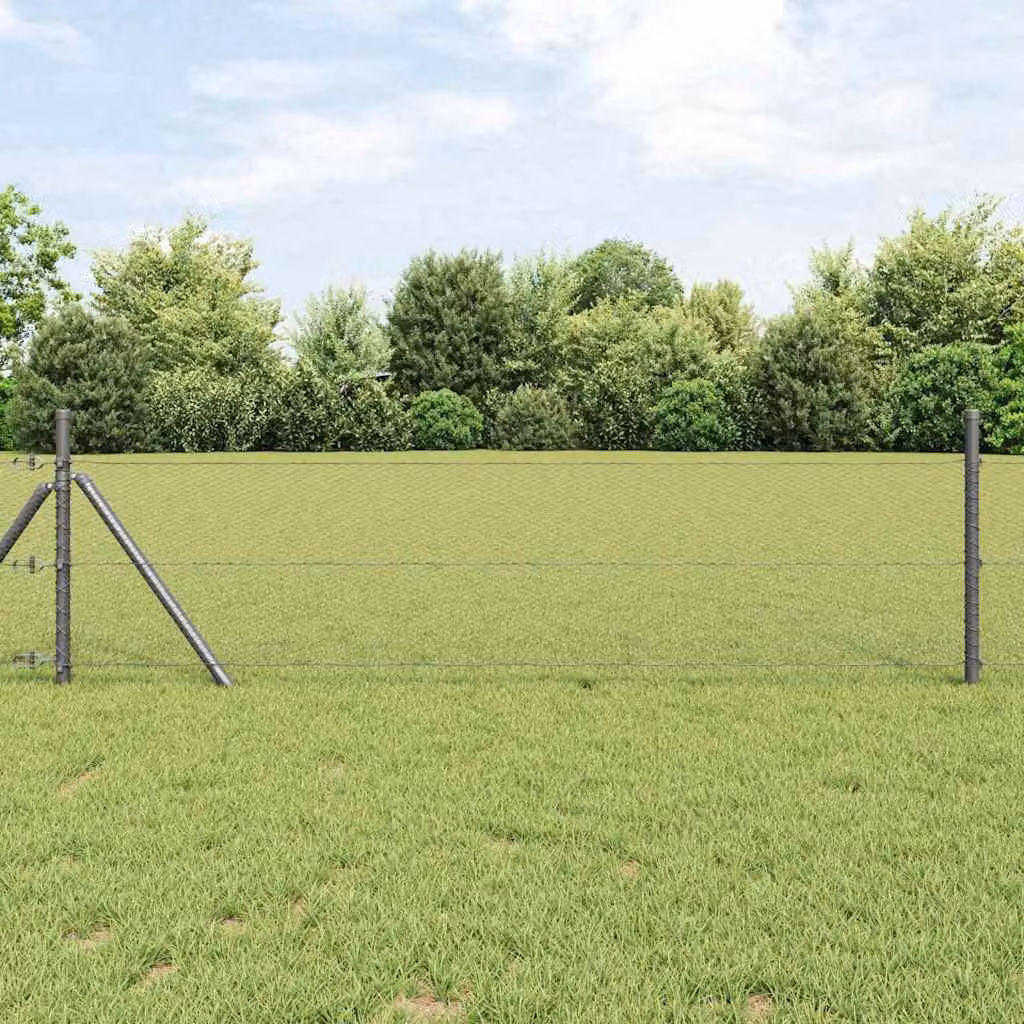 Maison Exclusive - Recinzione a maglia esagonale, PVC grigio, 0,8 x 100 metri