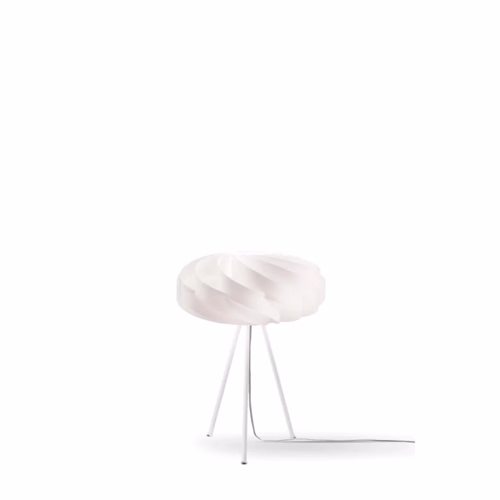 Lampada da scrivania moderna Flat Polilux Linea Zero in metallo e plastica bianca con attacco E27 – 2