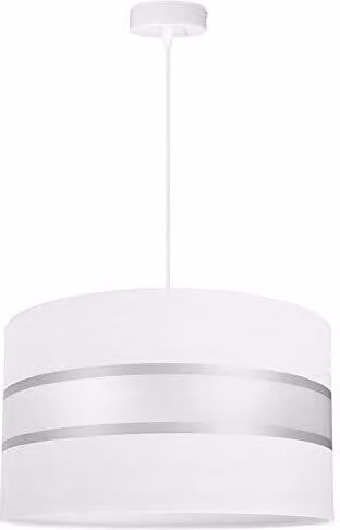 Lampada a sospensione luce a sospensione bella lampada lampada moderna nero grigio bianco rotonda E27 ABH1L (Bianco)