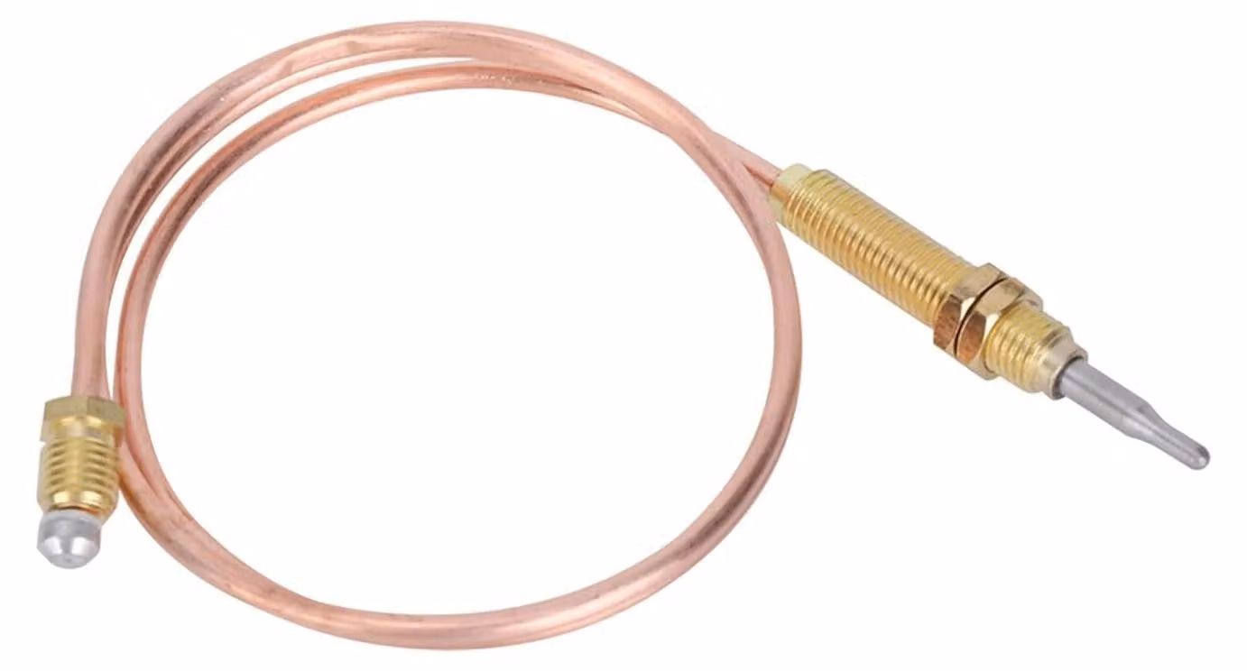 Sonda per gas con termocoppia, filettatura M8, lunghezza 600 mm, per forni e griglie