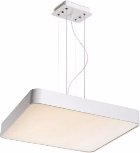 Lampadario a sospensione MENSA SQ 48 moderno in alluminio e plastica bianco con tecnologia LED 56W 3000K – 1