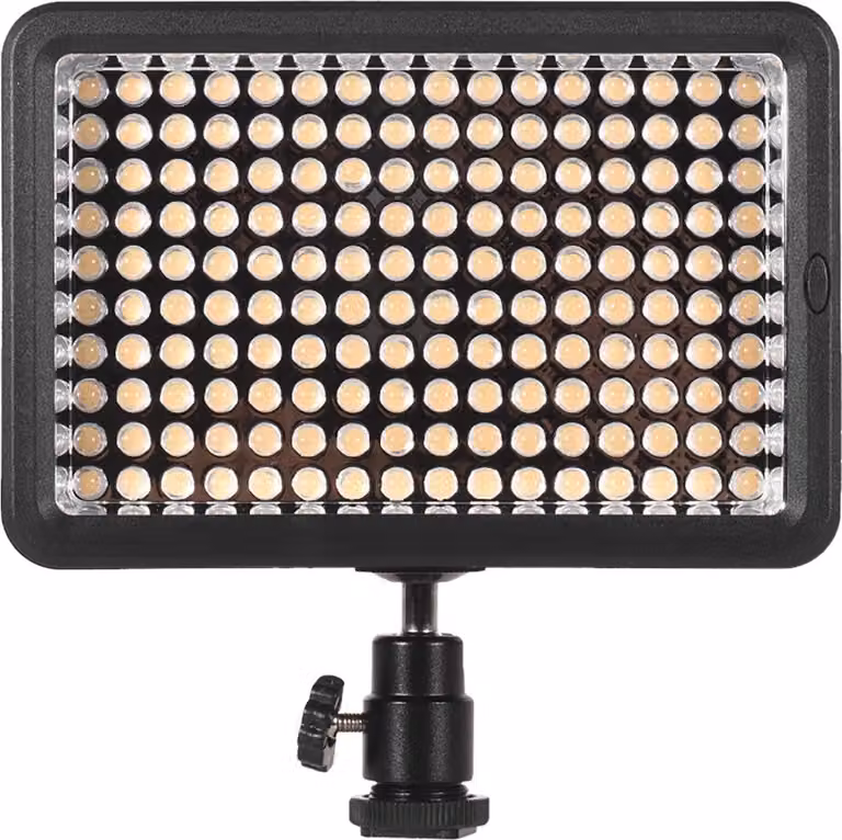 Luce video LED professionale dimmerabile ad altissime prestazioni, 5600 K, fotografia, riempimento 160 LED, perline, CRI 95+, con filtri colore per Canon, Nikon, Sony, Pentax, Olympus, fotocamera DSLR, videocamera