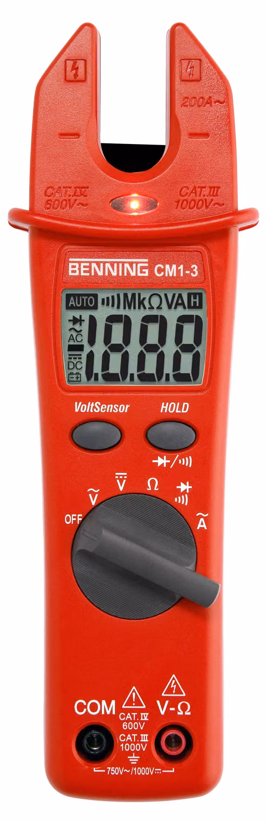 Benning CM 1-3, multimetro digitale a pinza amperometrica, 200A