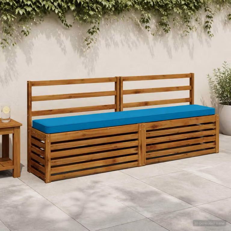 Cuscino per Panchina vidaXL VUGHT in Poliestere Azzurro con Rivestimento Lavabile e Resistente ai Raggi UV