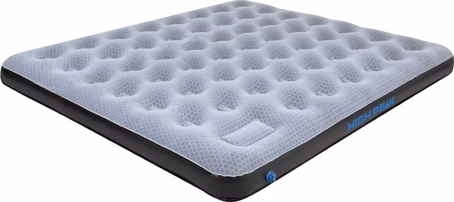 Letto ad aria King Comfort Plus - Unisex - Pompa a pedale integrata - Funzione antiscivolo - Traspirante - Robusto - Parte superiore morbida - Per interni ed esterni