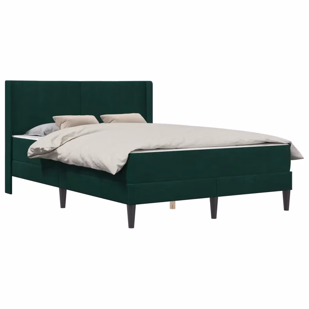 Letto moderno con struttura imbottita in velluto verde e materasso vidaXL L/P/H: 200 x 140 x 96 cm – 2