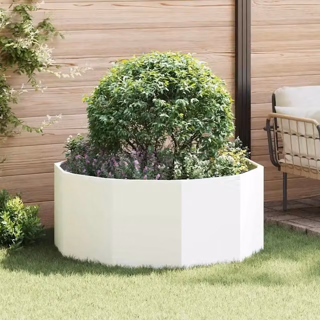 Fioriera Bianco 120 x 120 x 50 cm Acciaio 883746