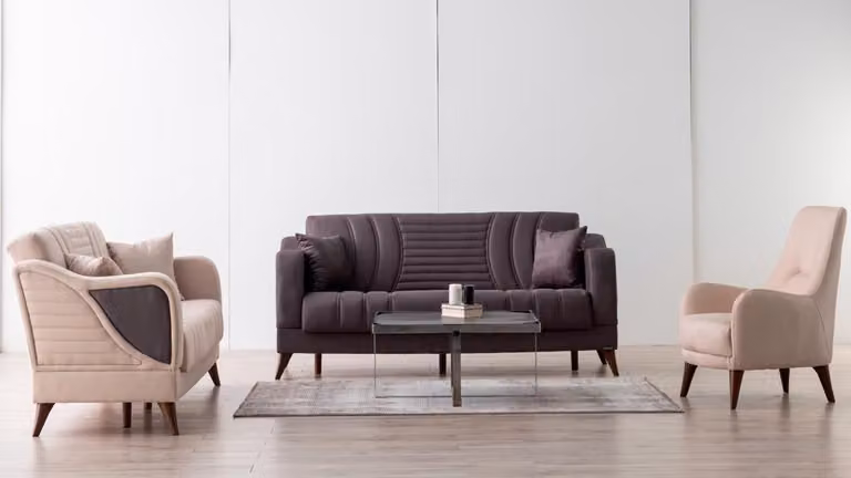 Komfortable Sofagarnitur 3+3+1 Sitzer Stilvolles Design für elegantes Wohnen