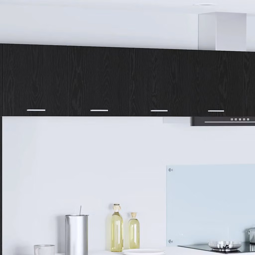 vidaXL Armadio pensile Rovere Nero 80 x 31 x 40 cm
