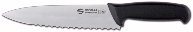 Trinciante cuoco, lama dentata cm 20 linea Supra di Sanelli Ambrogio