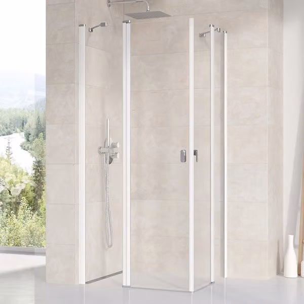 Ravak: Cabina doccia CROMO CRV2-80,90,100,110,120 Bianco vetro TRASPARENTE 800