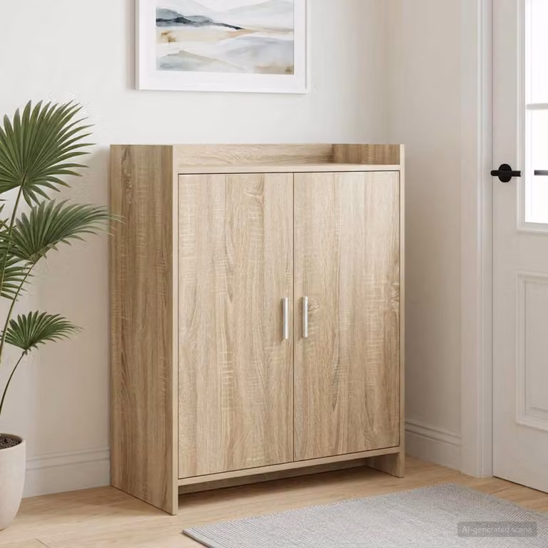 Mobile porta scarpe moderno vidaXL in legno marrone, L: 73,5 cm, P: 36 cm, H: 92 cm