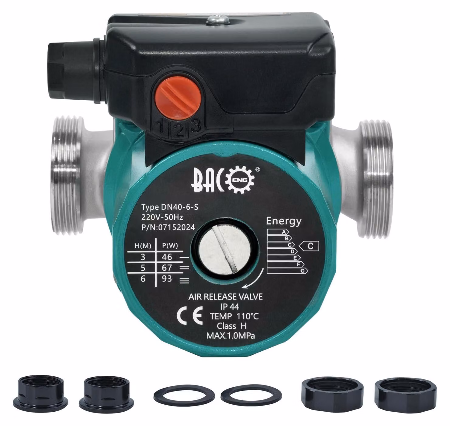 Pompa di circolazione per riscaldamento - 220V 50Hz - Acciaio inossidabile - Materiale per impianti di riscaldamento