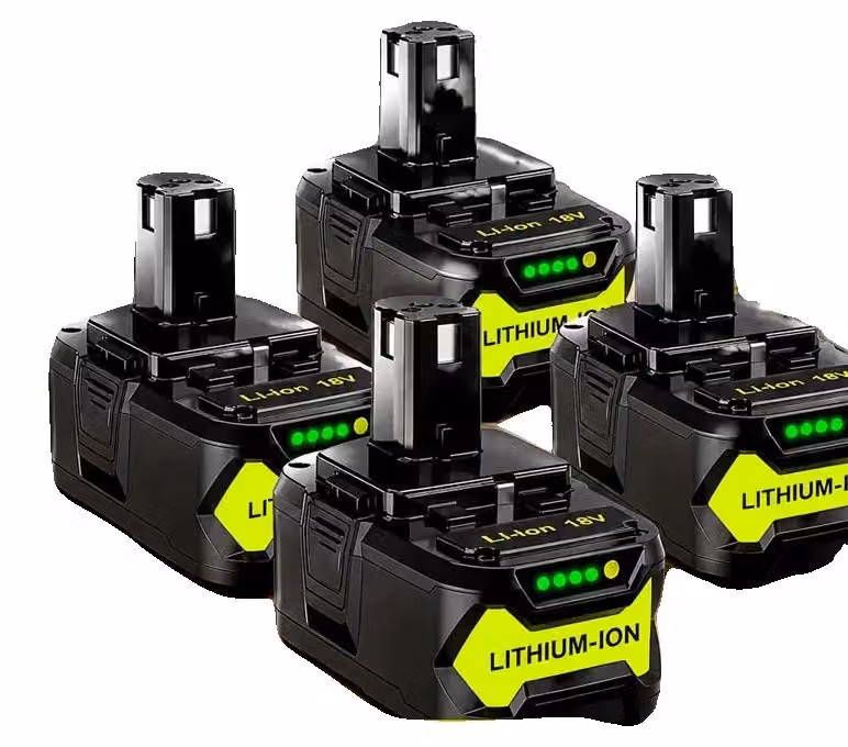 Batterie al litio, capacità 8000 mAh, compatibili con utensili elettrici, confezione da 4 batterie da 8,0 Ah