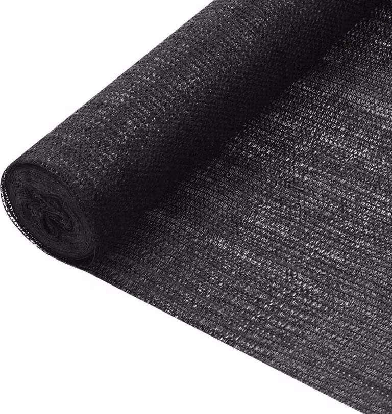 The Living Store Schermo di recinzione nero 1,8x25 m HDPE 75 g/m²