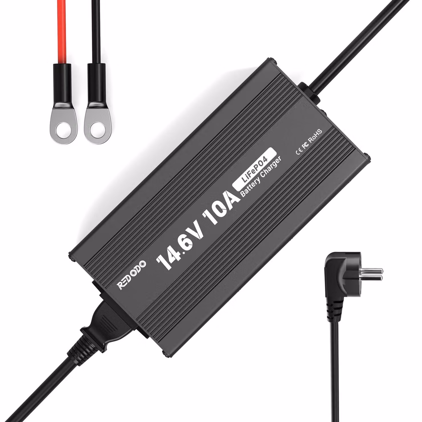 Caricabatterie LiFePO4 - 12,8 Volt, 10 Ampere - Tempo di ricarica completo: 5 ore