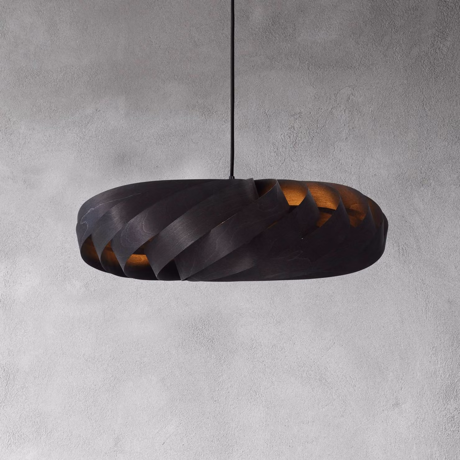 Tom Rossau Lampada a sospensione TR5, dimmerabile, Nero, Soggiorno / Sala da pranzo, Legno, Scandinavo, Lampada a sospensione
