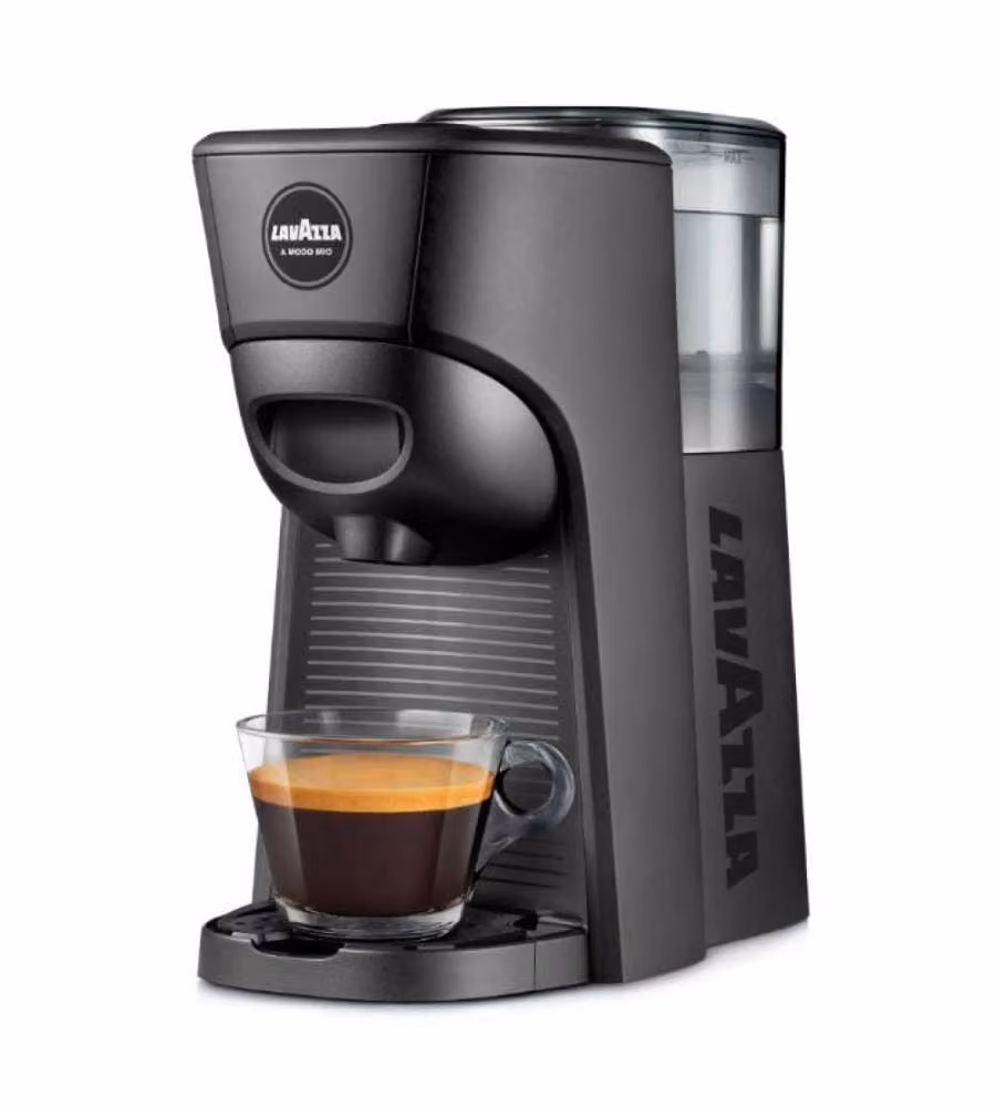 Lavazza Macchina da Caffè Tiny Eco Nero per Capsule A Modo Mio con Serbatoio da 0,6 l