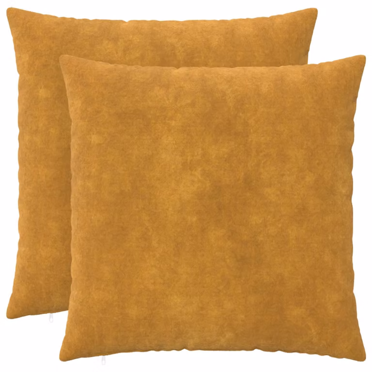 vidaXL Cuscino con cuscino HEERLEN 2 pz Giallo Fleece in microfibra