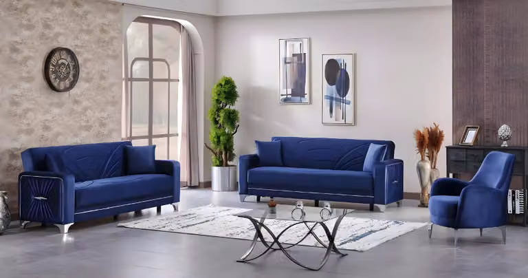 Wohnzimmer Sofa Komplett 3+3+1 Sitzer Design Möbel Polstermöbel Set