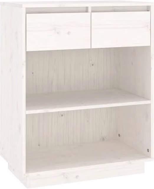 Armadio console moderno con riparazioni spazio di archiviazione 60 x 34 x 75 cm in legno di pino bianco 02_0048115
