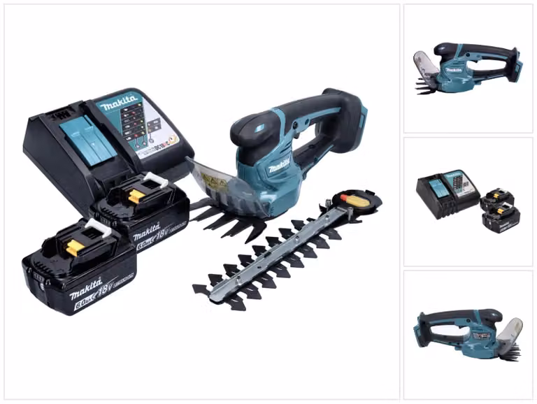 Makita DUM 111 RGX cesoie per erba a batteria cesoie per arbusti 18 V + 2x batteria ricaricabile 6,0 Ah + caricabatterie