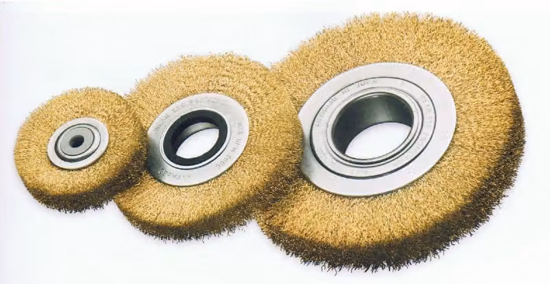 Spazzola rotonda D 150 x L 40 x P 20 x 0,2 in ottone