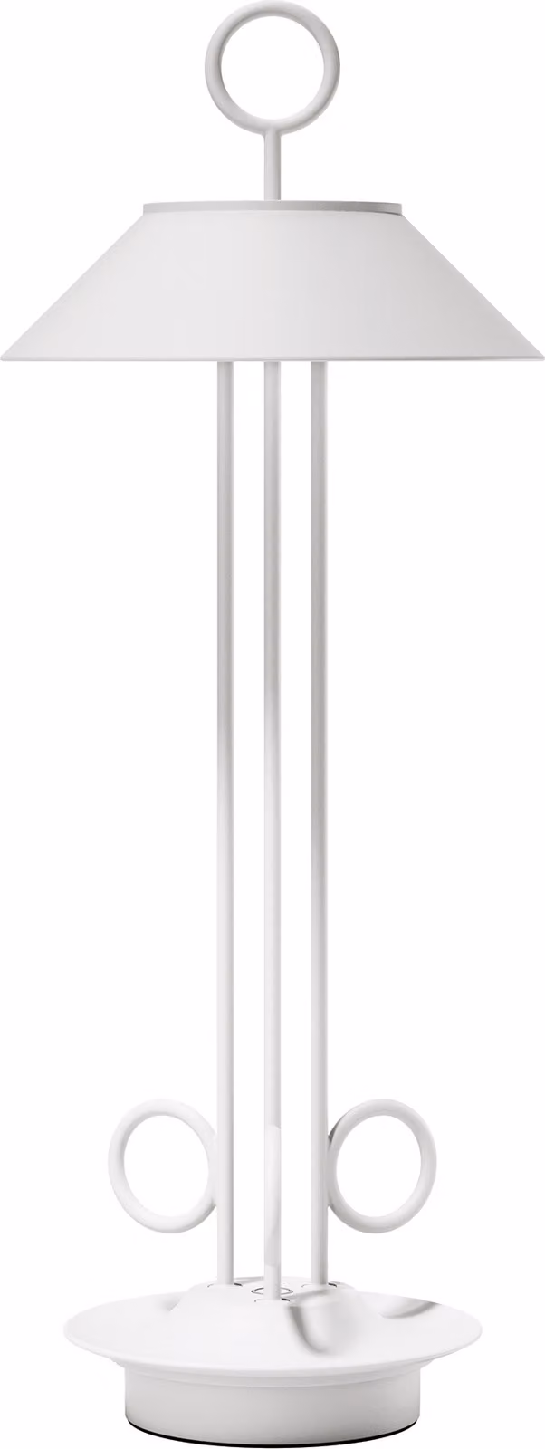 SIGOR lampada da tavolo ricaricabile "Nudiderot" 2,2W 820 (bianco caldo) + 827 (tono caldo-extra) bianco neve dimmerabile