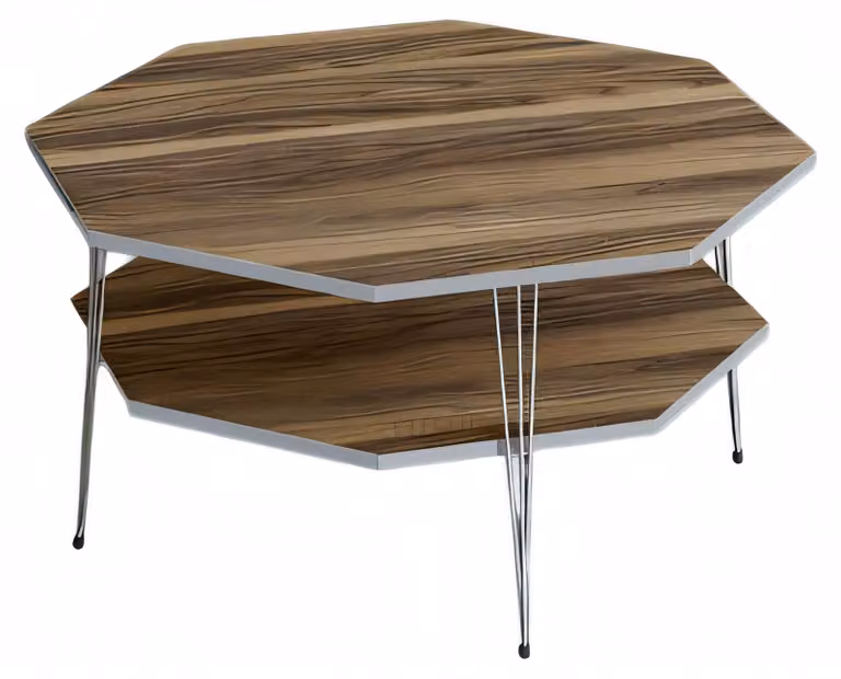 Eleganter brauner Couchtisch aus Holz mit modernem Design