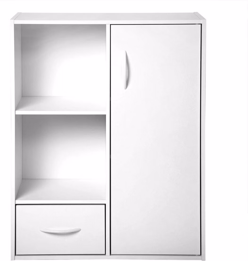 Calicosy - Scaffale portaoggetti 2 armadietti con 1 cassetto e 1 armadio - L61,5 cm