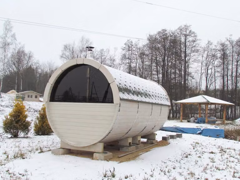 Sauna Saunafass 4,8 Personen 6-8 Holz Thermoholz Saunakabine Fasssauna