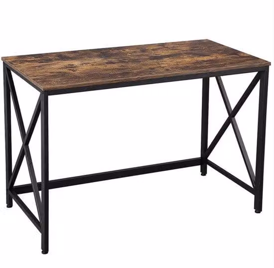 Tavolo da lavoro industriale - Design vintage - 115 x 60 x 76 cm - Acciaio - Grigio - Adatto per uso industriale e in ufficio
