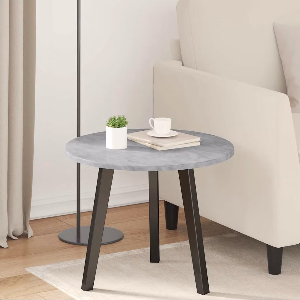 Piano del tavolo rotondo vidaXL in legno ingegnerizzato grigio, Ø 50 cm, H 1,5 cm