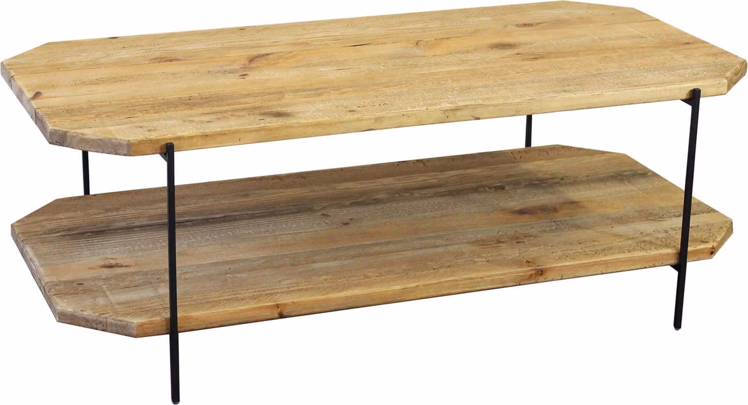 Milani Home - tavolino da salotto 120 x 61 x 43 cm, legno massiccio