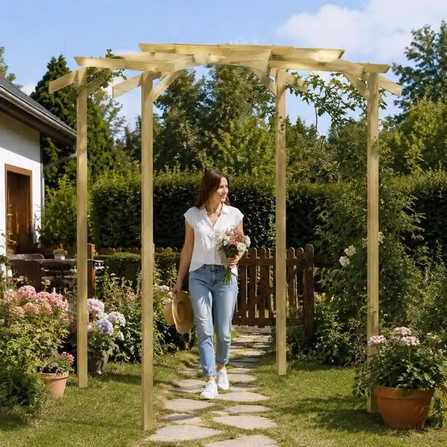 Garden Pergola, Pine Wood, Impregnated, 180x197x210 Cm
