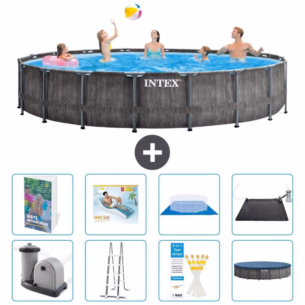 Struttura per piscina a forma di prisma - 549x122 cm - composta da 7 elementi - modello S567
