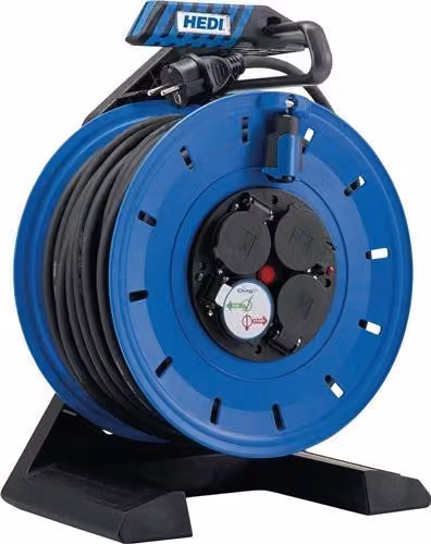 Avvolgicavo Generation 7 Champion, 25 m, H07RN-F, 3 x 1,5 mm², 290 mm, 4 prese con messa a terra, interamente in plastica, IP54