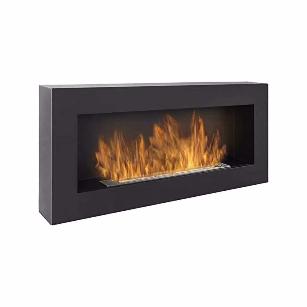 Camino a bioetanolo Zagreb DMORA Nero L 90 x P 12 x H 40 cm – 2