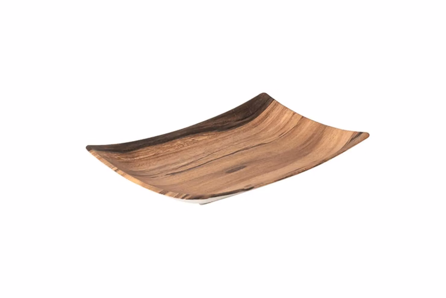 Vassoio Rettangolare Effetto Legno, Cm 29X18X3, 6 pezzi